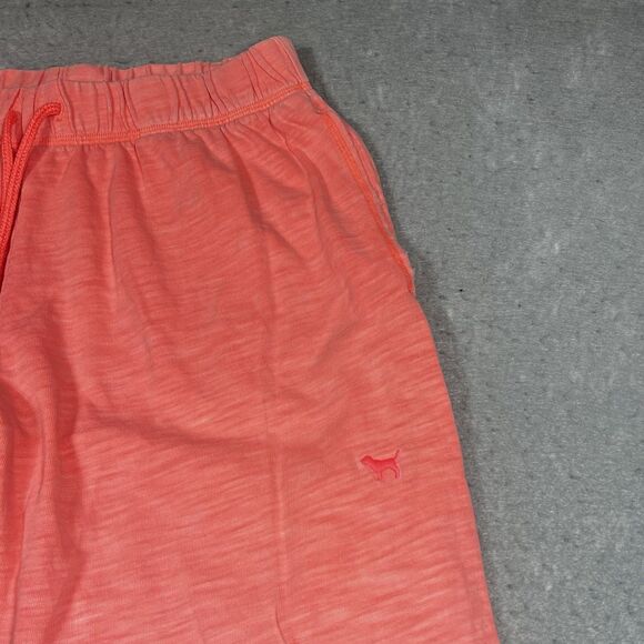 Victoria Secret Pink Lounge Pant Jogger Size Medium Coral Pink Pockets - Picture 3 of 12